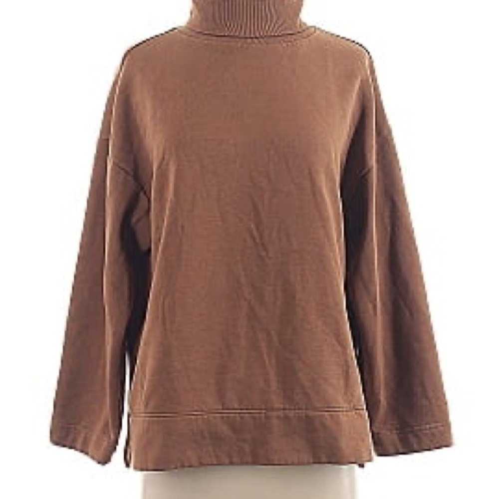 Lou & Grey Brown Sweater Relaxed Fit Wide Sleeves